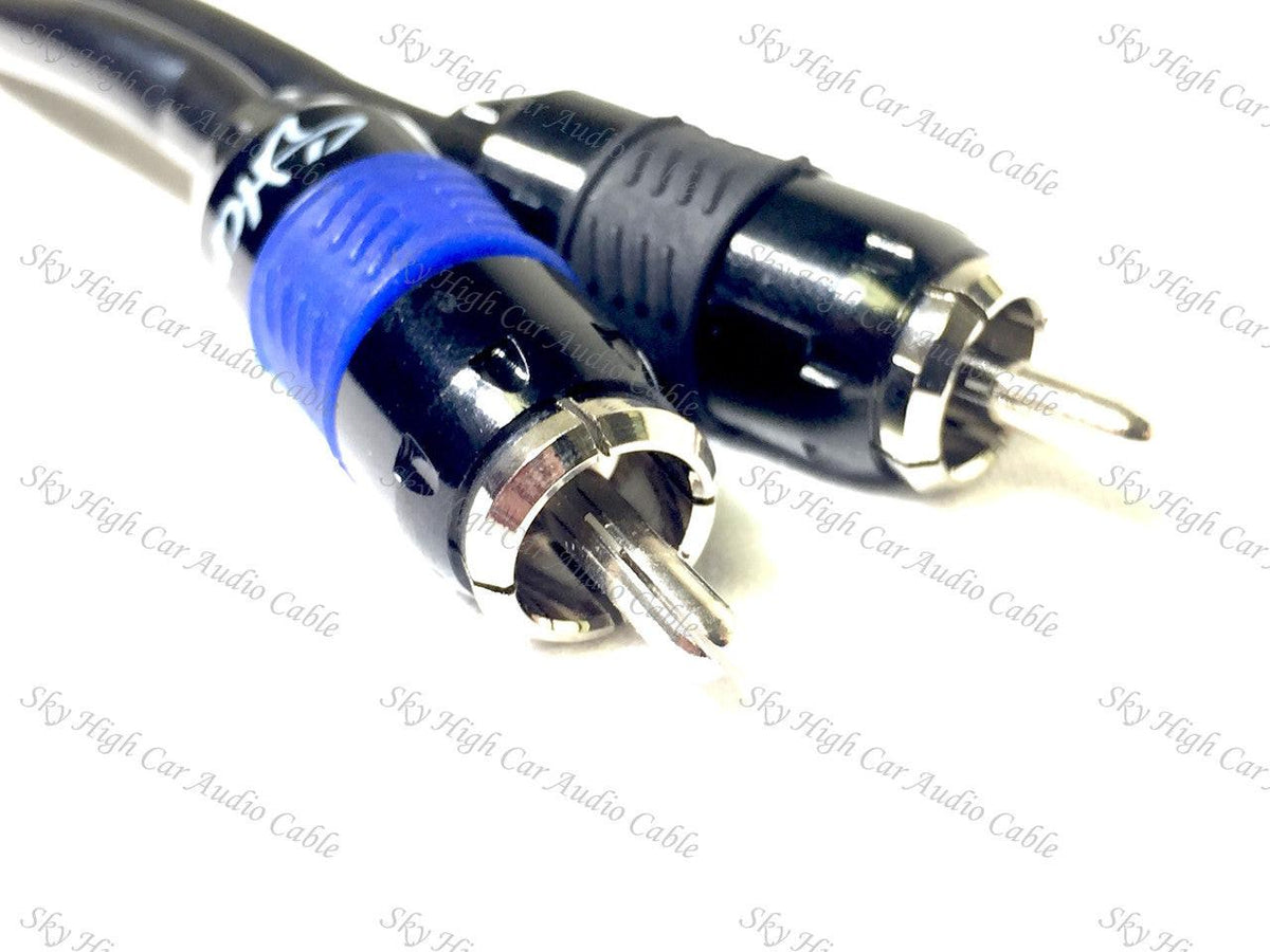 Sky High Car Audio Premium 2-Channel RCA Cables – 1.5ft to 20ft OFC - Sold by Audio Sellerz