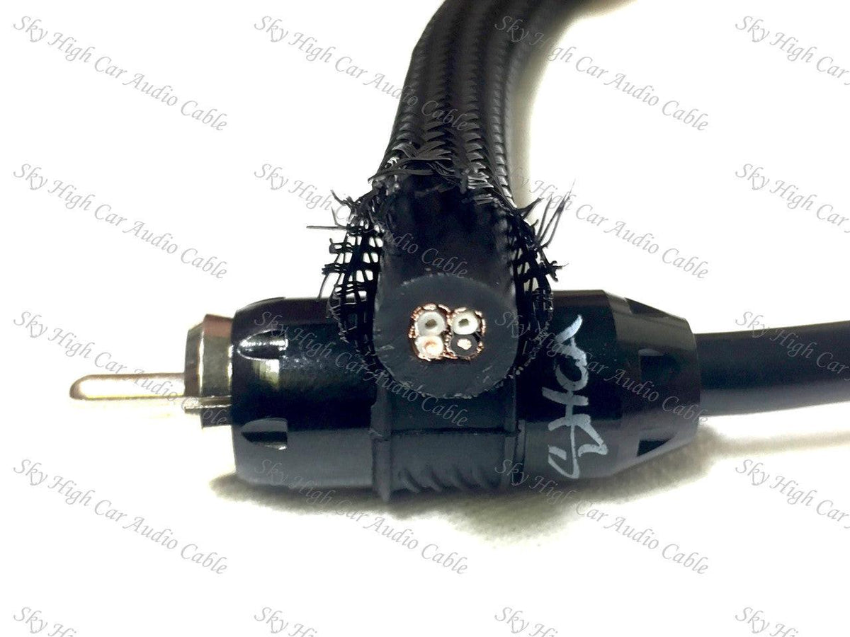 Sky High Car Audio Premium 2-Channel RCA Cables – 1.5ft to 20ft OFC - Sold by Audio Sellerz