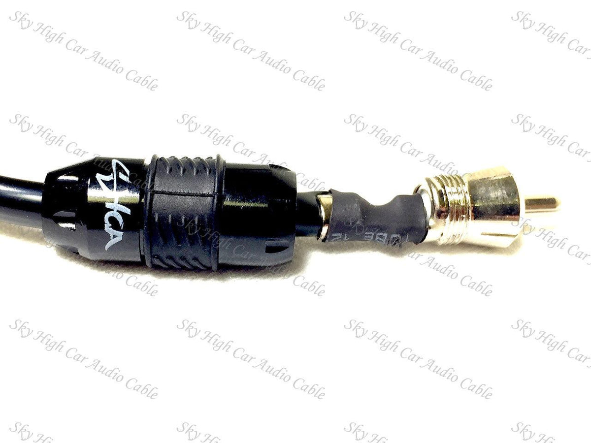 Sky High Car Audio Premium 2-Channel RCA Cables – 1.5ft to 20ft OFC - Sold by Audio Sellerz