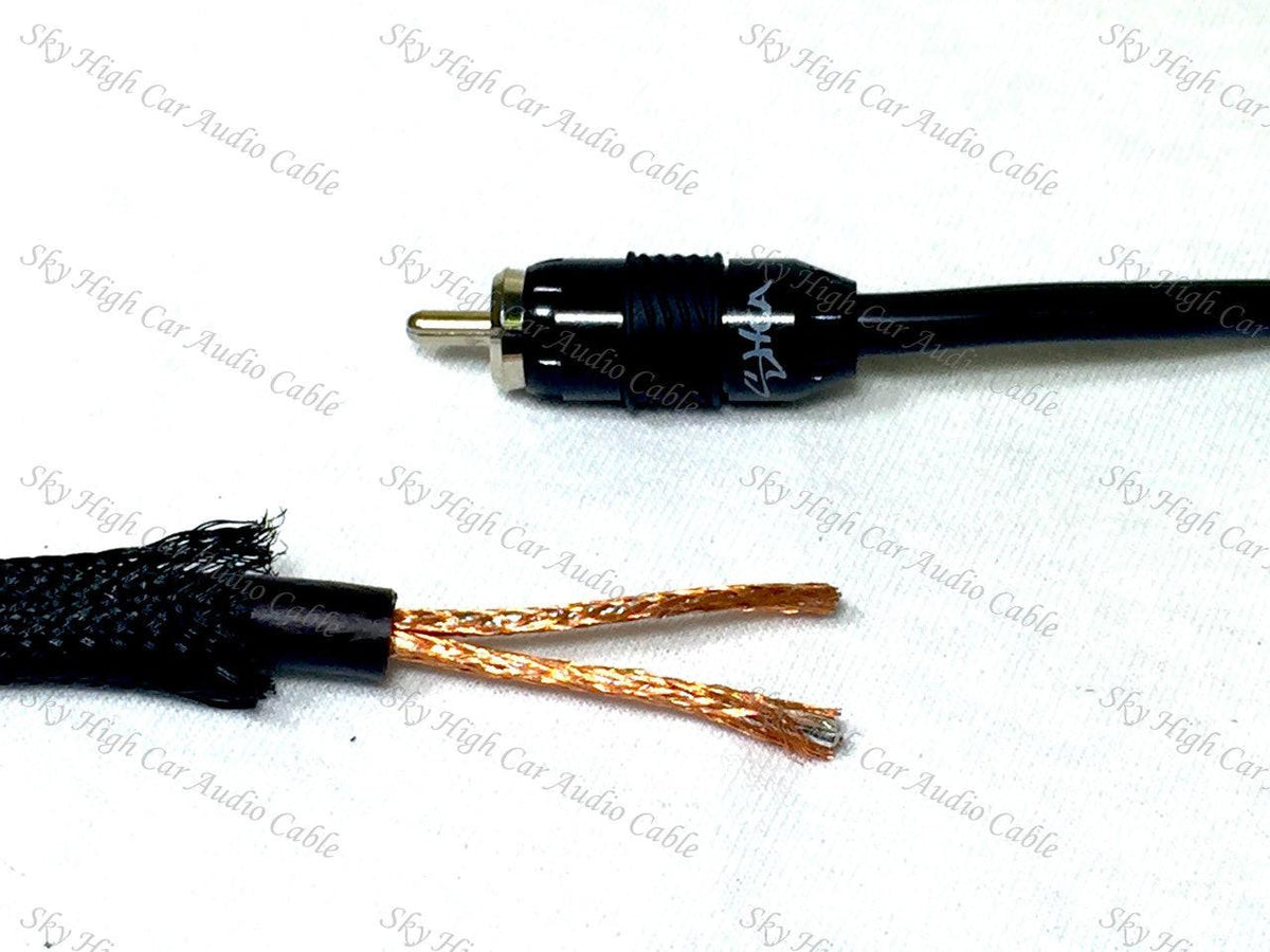 Sky High Car Audio Premium 2-Channel RCA Cables – 1.5ft to 20ft OFC - Sold by Audio Sellerz