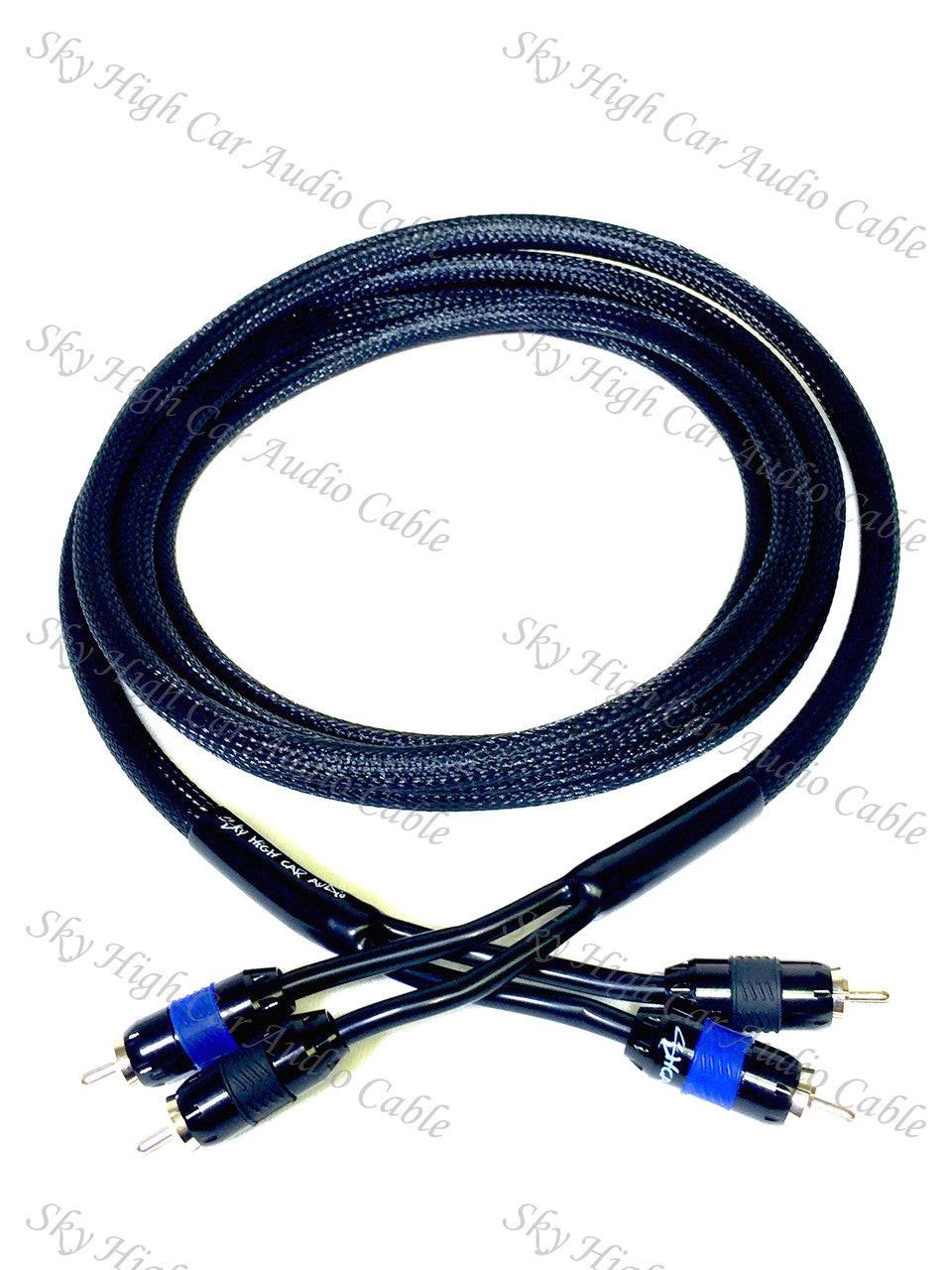 Sky High Car Audio Premium 2-Channel RCA Cables – 1.5ft to 20ft OFC - Sold by Audio Sellerz