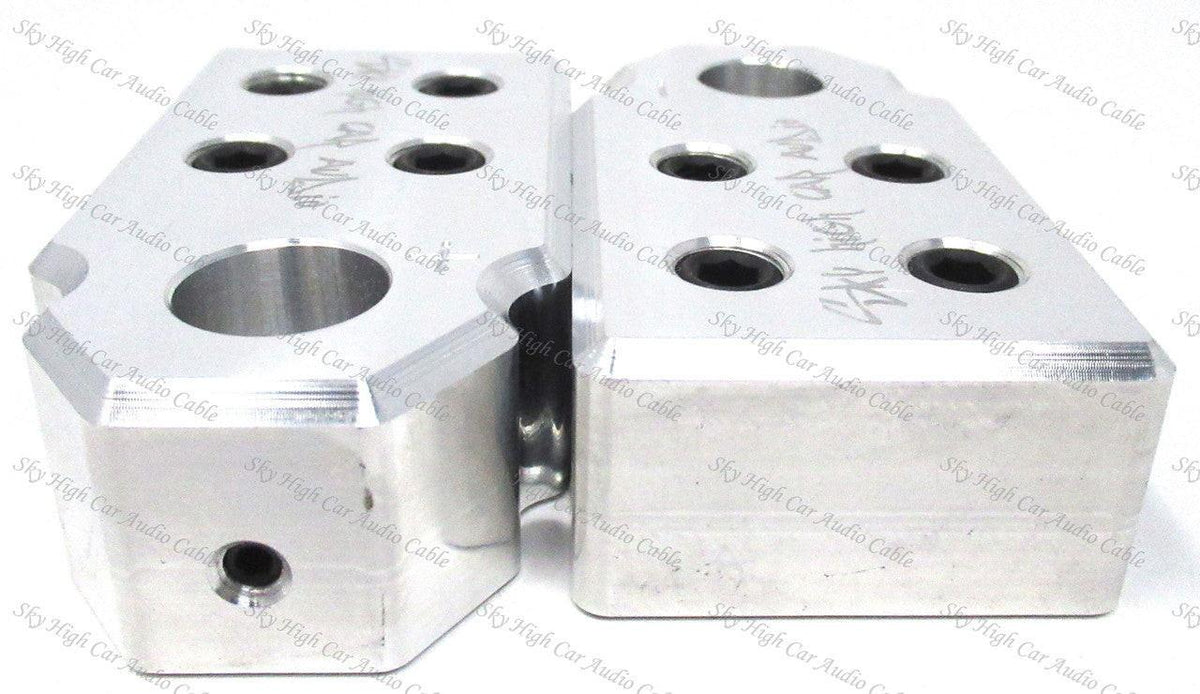 Sky High Car Audio SAE 4/0 XL 2/0 XL or 1/0 4-Input Set Screw Battery Terminal (Pair) - Sold by Audio Sellerz