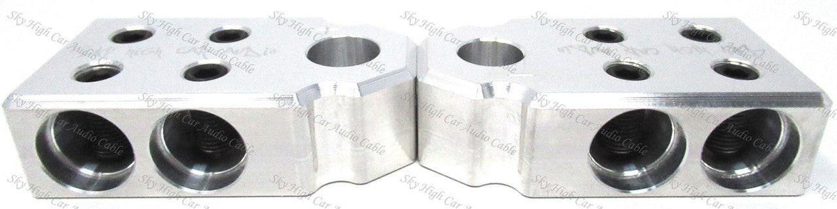 Sky High Car Audio SAE 4/0 XL 2/0 XL or 1/0 4-Input Set Screw Battery Terminal (Pair) - Sold by Audio Sellerz