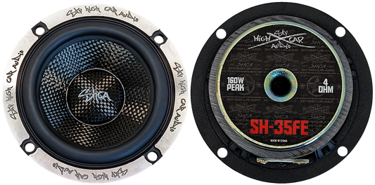 Sky High Car Audio SH-35FE 3.5" Loudspeaker with Carbon Fiber Cone (Pair) - Audio Sellerz