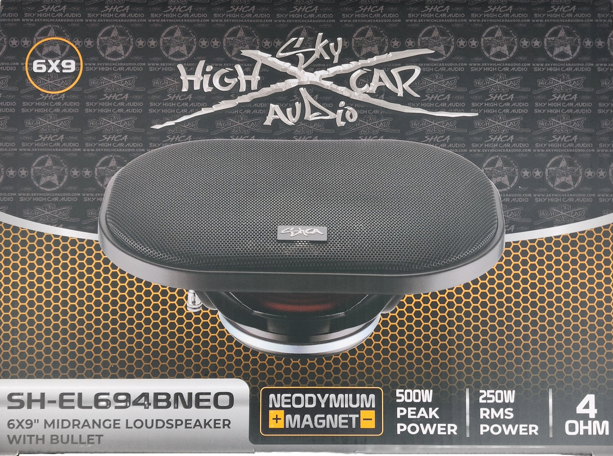 Sky High Car Audio SH-EL694BNEO 6x9” Neodymium Bullet Midrange Loudspeaker (Single) - Sold by Audio Sellerz