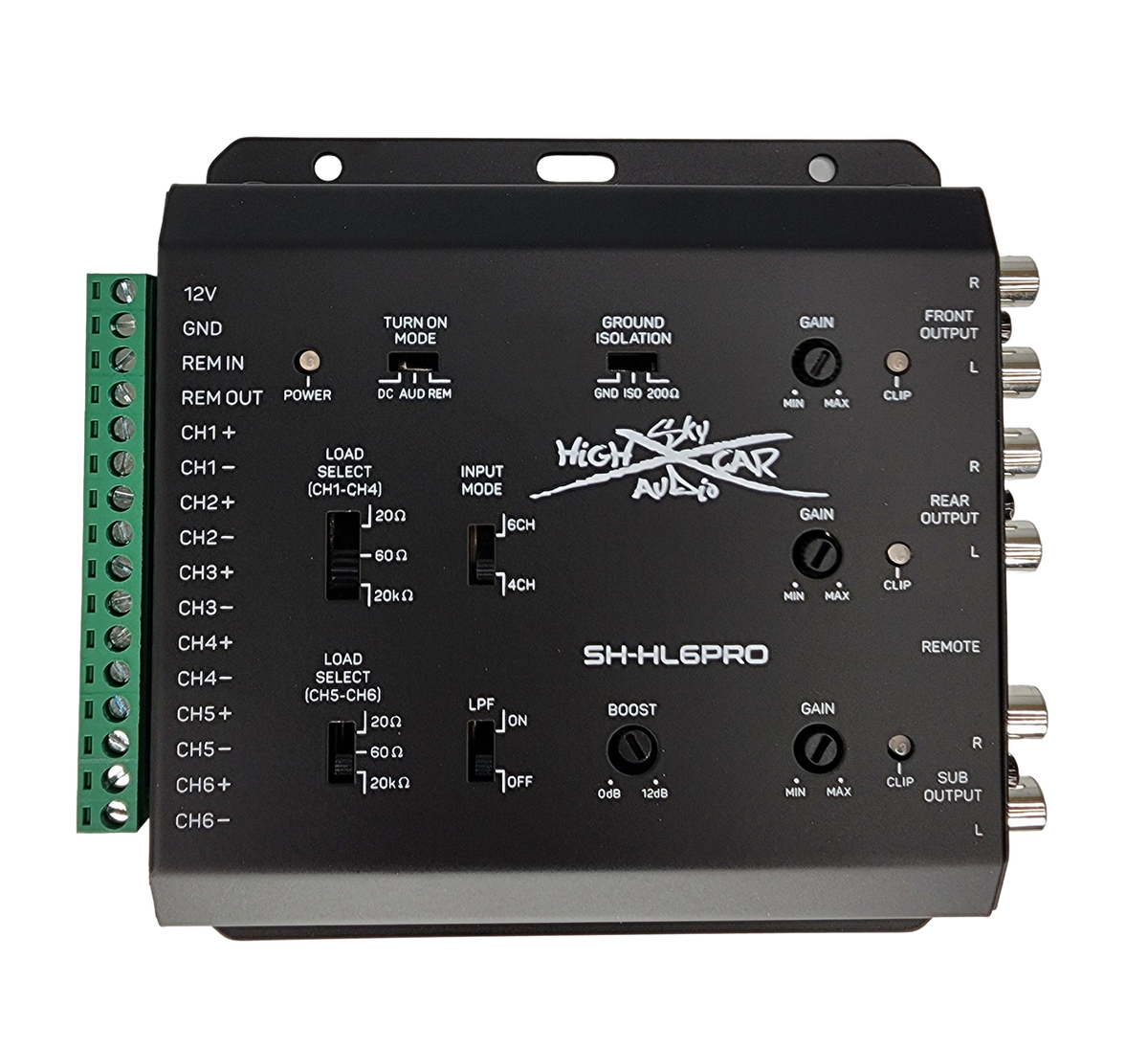 Sky High Car Audio SH-HL6PRO 6-Channel Hi to Low Converter with Remote Bass Control - Sold by Audio Sellerz
