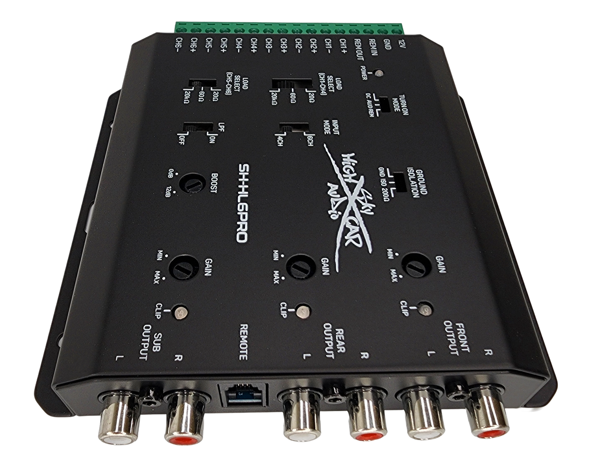 Sky High Car Audio SH-HL6PRO 6-Channel Hi to Low Converter with Remote Bass Control - Sold by Audio Sellerz