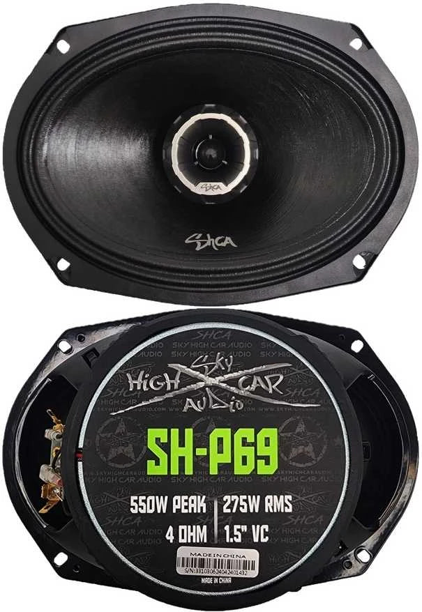 Sky High Car Audio SH-P69 6x9” COAXIAL MID-RANGE LOUDSPEAKER WITH 1" BULLET TWEETER - Audio Sellerz