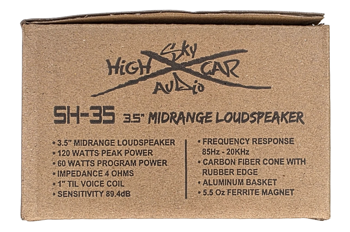 Sky High Car Audio SHCA 3.5" Midrange Speaker – 1" Voice Coil 4 Ohm (Pair) - Sold by Audio Sellerz