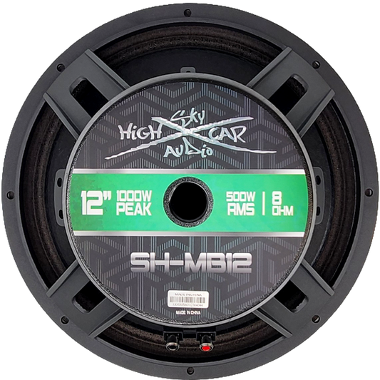 Sky High Car Audio SHCA Pro Audio MB12 – 12" Midbass Loudspeaker 1000 Watts 8 Ohm (Single) - Sold by Audio Sellerz