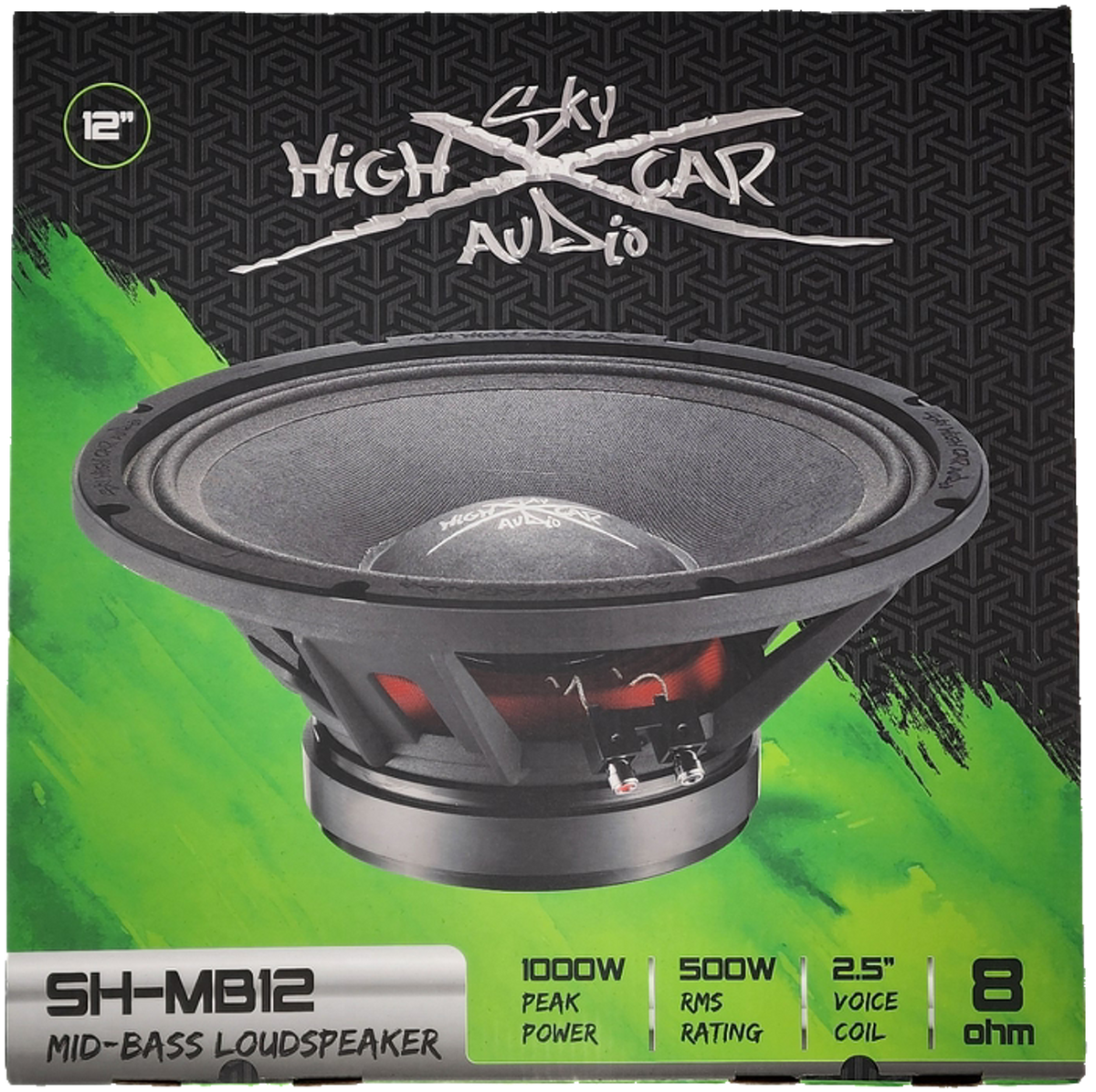 Sky High Car Audio SHCA Pro Audio MB12 – 12" Midbass Loudspeaker 1000 Watts 8 Ohm (Single) - Sold by Audio Sellerz