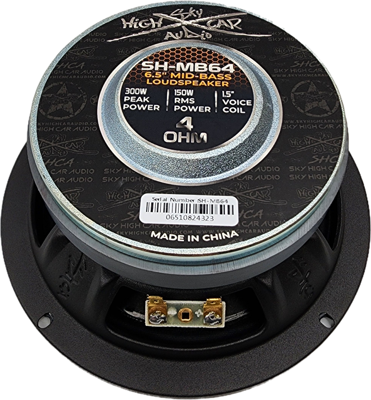Sky High Car Audio SHCA Pro Audio MB64 – 6.5” Mid-Bass Loudspeaker w/ 1.5” Voice Coil (Single) - Sold by Audio Sellerz