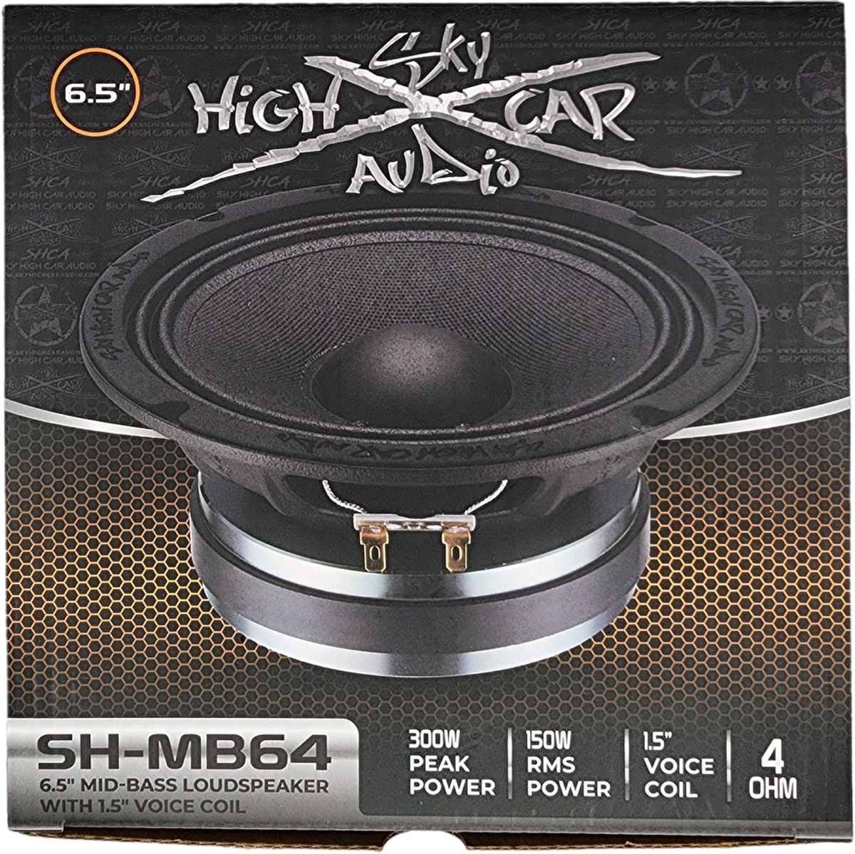 Sky High Car Audio SHCA Pro Audio MB64 – 6.5” Mid-Bass Loudspeaker w/ 1.5” Voice Coil (Single) - Sold by Audio Sellerz