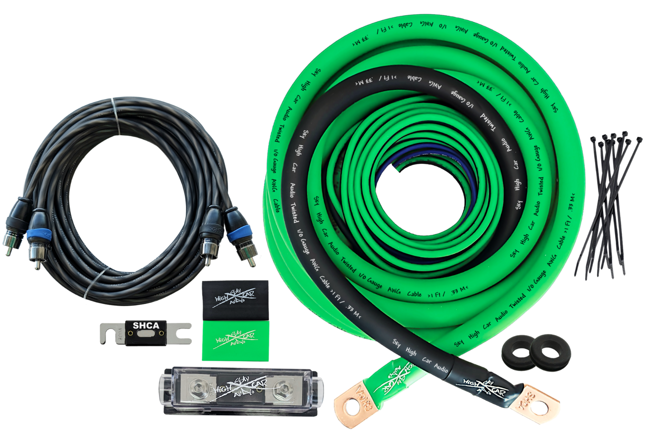 Sky High Car Audio 1/0 CCA Amp Kit.