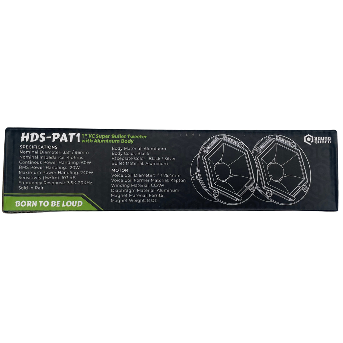 SoundQubed 3.8" HDS-PAT1 Q-Shaped Pro Audio Tweeter Pair - Sold by Audio Sellerz