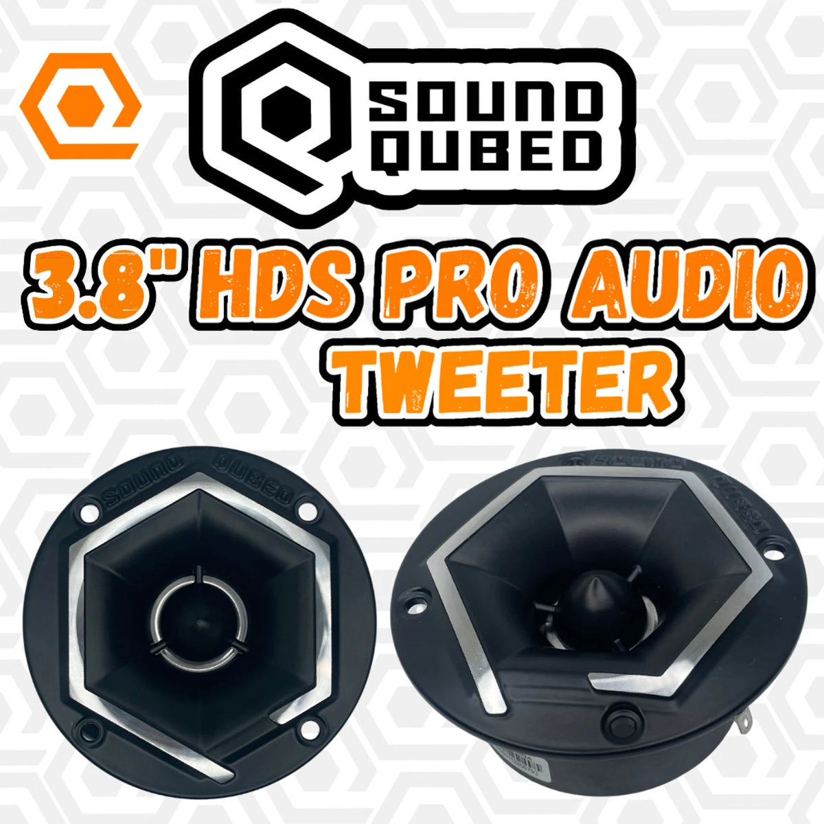 SoundQubed 3.8" HDS-PAT1 Q-Shaped Pro Audio Tweeter Pair - Sold by Audio Sellerz