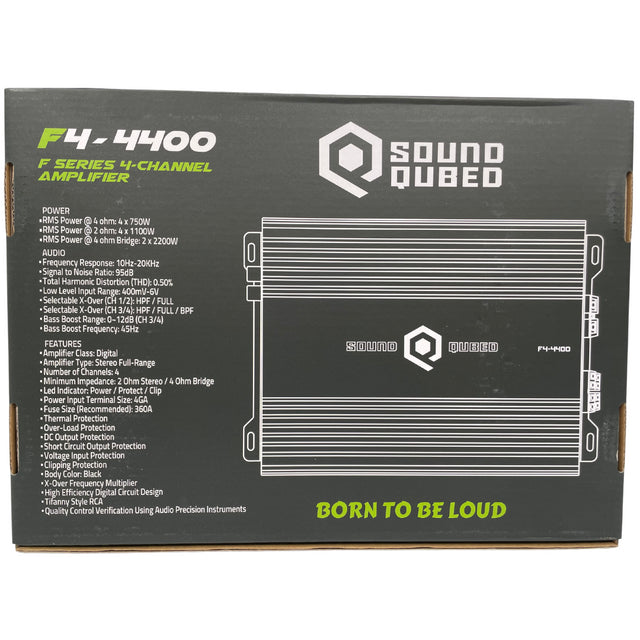 SoundQubed 4400 Watt F4-4400 Full Bridge 4 Channel Amplifier - Sold by Audio Sellerz