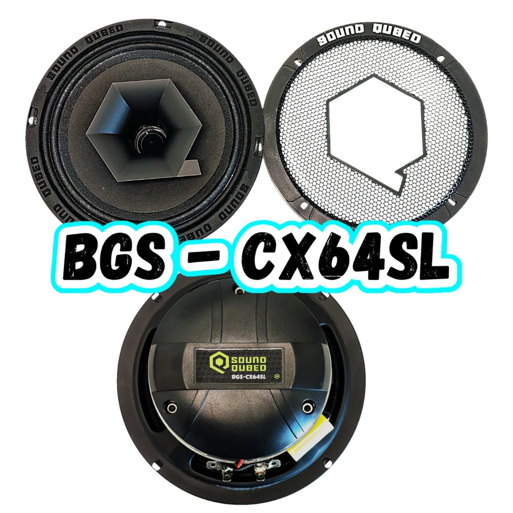 SoundQubed BGS-CX64SL 6.5" Coaxial Slim Loudspeaker with 1″ Compression Driver - Sold by Audio Sellerz