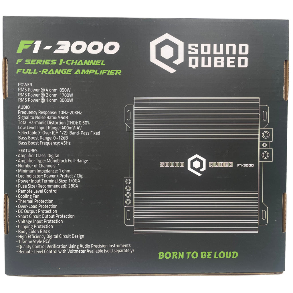 SoundQubed F1-3000 Full Bridge Mono Block Amplifier - Sold by Audio Sellerz