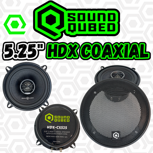SoundQubed HDX Series 5.25" Coaxial 2-Way Speakers Pair - Sold by Audio Sellerz