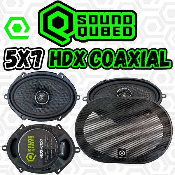 SoundQubed HDX Series 5x7" Coaxial 2-Way Speakers Pair - Sold by Audio Sellerz