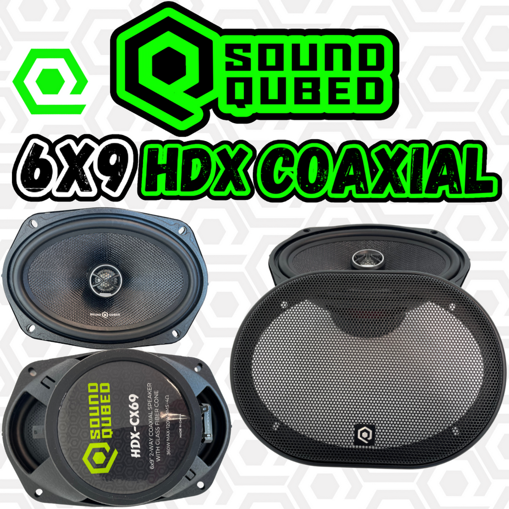 SoundQubed HDX Series 6x9" Coaxial 2-Way Speakers Pair - Sold by Audio Sellerz