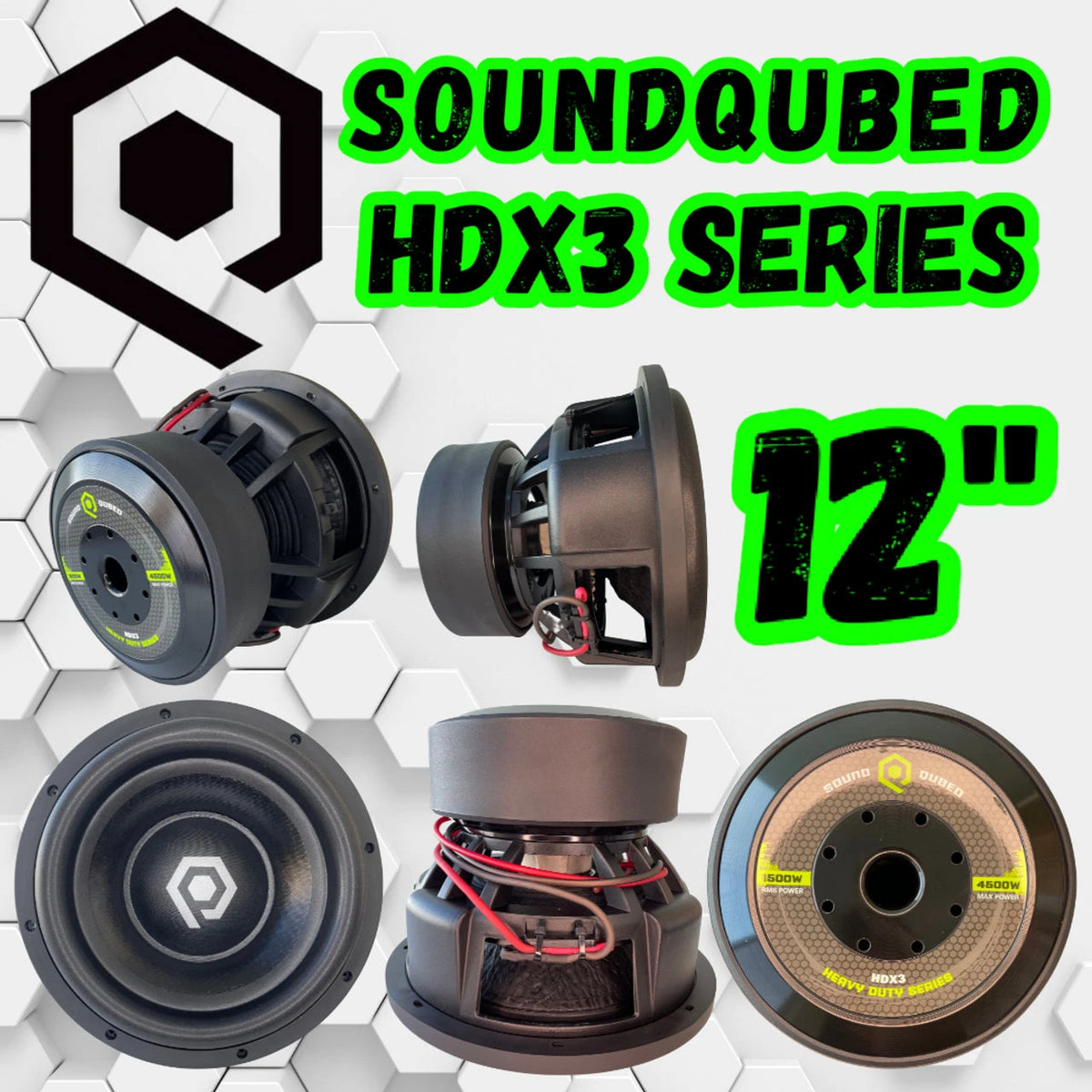 SoundQubed HDX3 12" Series Subwoofer 1500W RMS D1 or D2 - Sold by Audio Sellerz