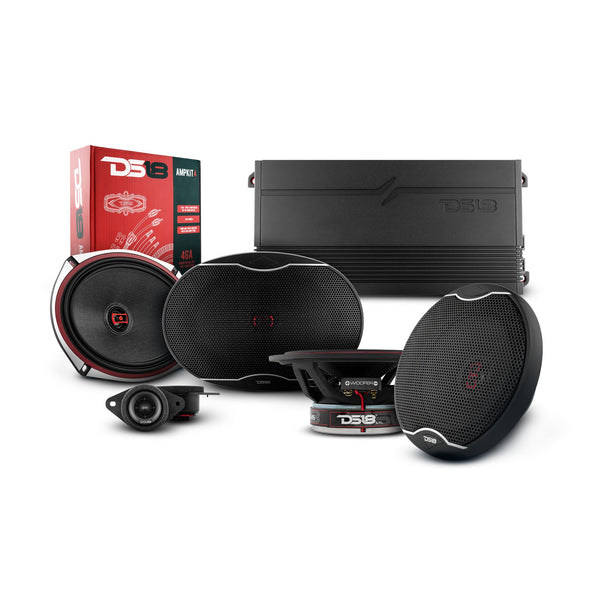 DS18 2008-2019 Toyota Highlander Front and Back Doors Speaker Best Upgrade Package 1800 Watts.