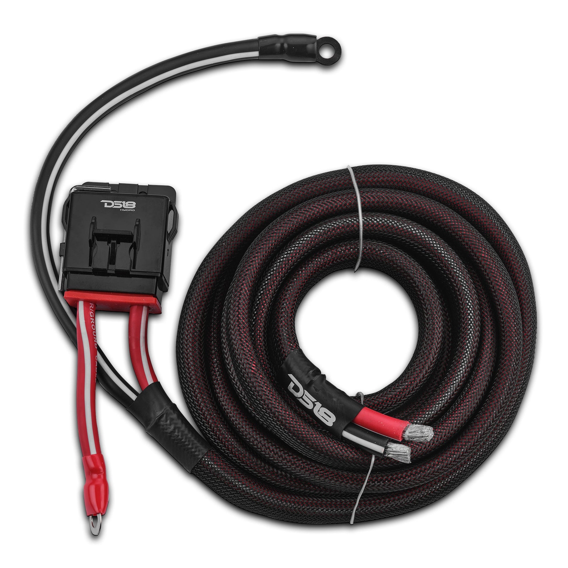 UTV 4-Gauge Power Harness Kit – 12ft Power & Ground Cables with Water-Resistant Fuse Holder for 4-Door UTVs.
