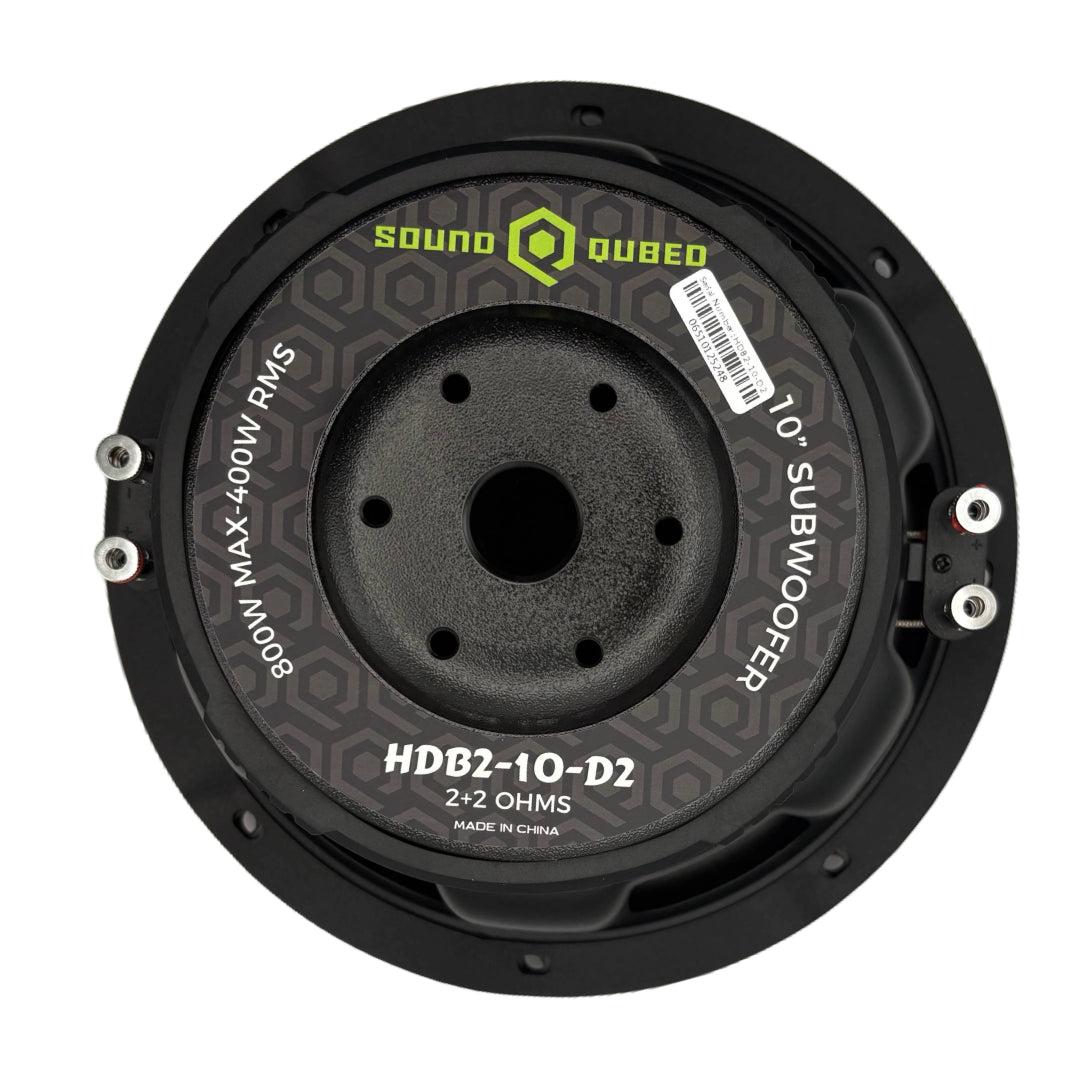 SoundQubed HDB2 10" 400W RMS DVC Subwoofer D2/D4.