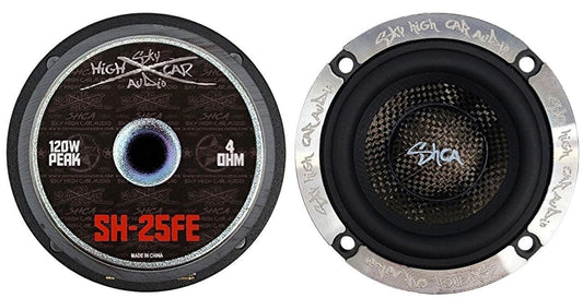 Sky High Car Audio SH-25FE 2.5" Loudspeaker with Carbon Fiber Cone (Pair - Audio Sellerz