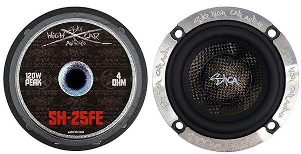 Sky High Car Audio SH-25FE 2.5" Loudspeaker with Carbon Fiber Cone (Pair - Audio Sellerz