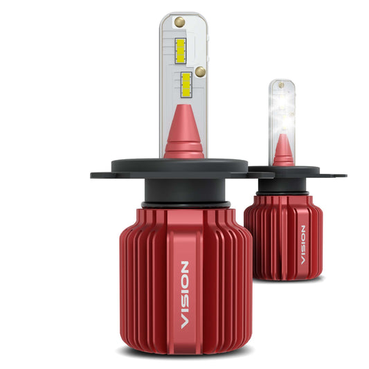 VISION H4 High/Low CSP LED Conversion Kit 6500K White 8000/5000 Lumens 50/30 Watts.