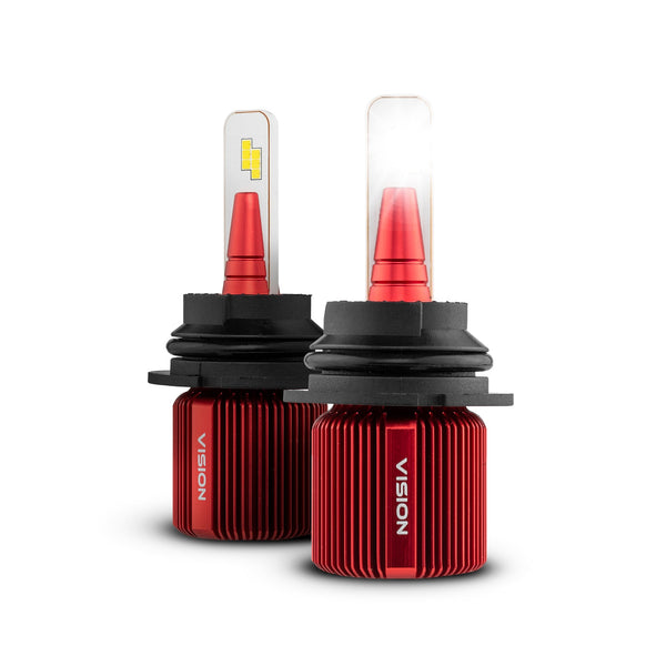 VISION 9007 High/Low CSP LED Conversion Kit 6500K White 8000/5000 Lumens 50/30 Watts.