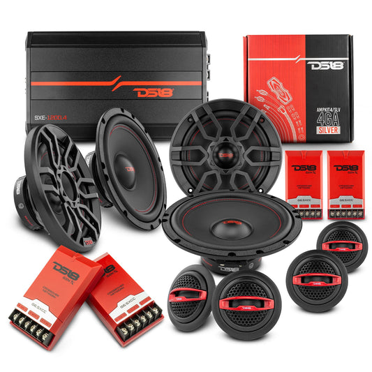 DS18 2008-2019 Honda Accord Front and Back Doors Speakers Good Upgrade/Replacement Package 900 Watts.