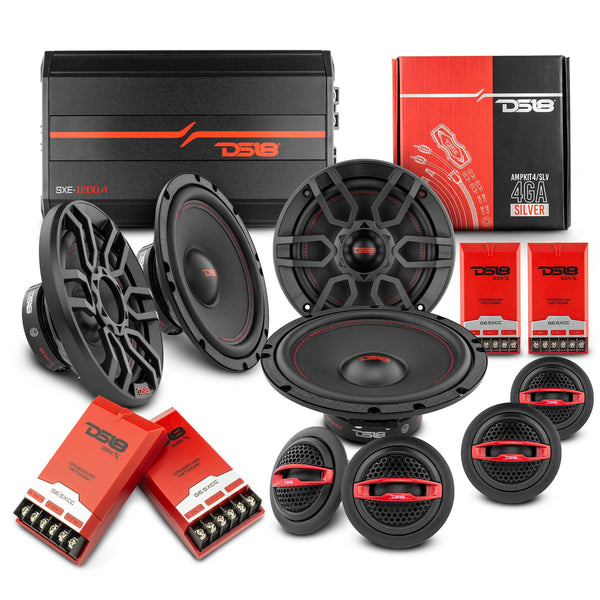DS18 2008-2019 Honda Accord Front and Back Doors Speakers Good Upgrade/Replacement Package 900 Watts.