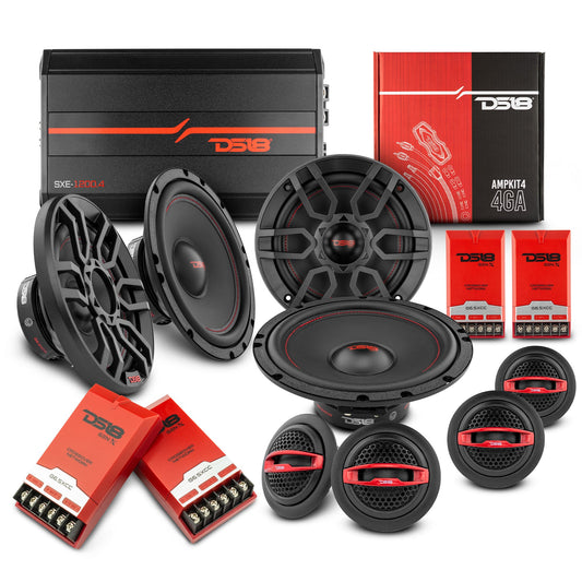 DS18 2006-2020 Honda Civic Front and Back Doors Sedan Speaker Good Upgrade/Replacement Package 900 Watts.