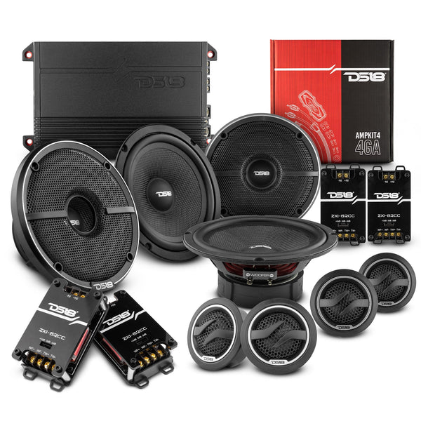 DS18 2008-2021 Honda CR-V Front and Back Doors Speakers Better Upgrade/Replacement Package 1600 Watts.