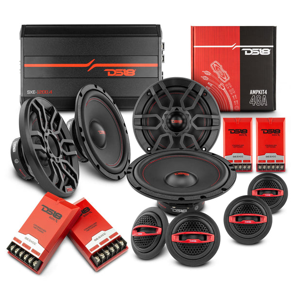 DS18 2008-2021 Honda CR-V  Front and Back Doors Speakers Good Upgrade/Replacement Package 900 Watts.