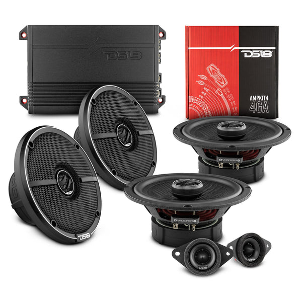DS18 2014-2018 Toyota RAV4 Front and Back Doors Speakers Best Upgrade/Replacement Package 1600 Watts.