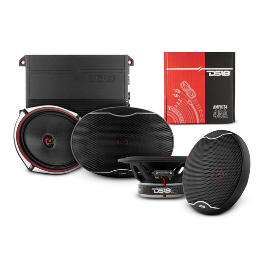 DS18 2016-2021 Chevy Silverado 1500 LD Front and Back Doors Speakers Better Upgrade/Replacement Package 1800 Watts.