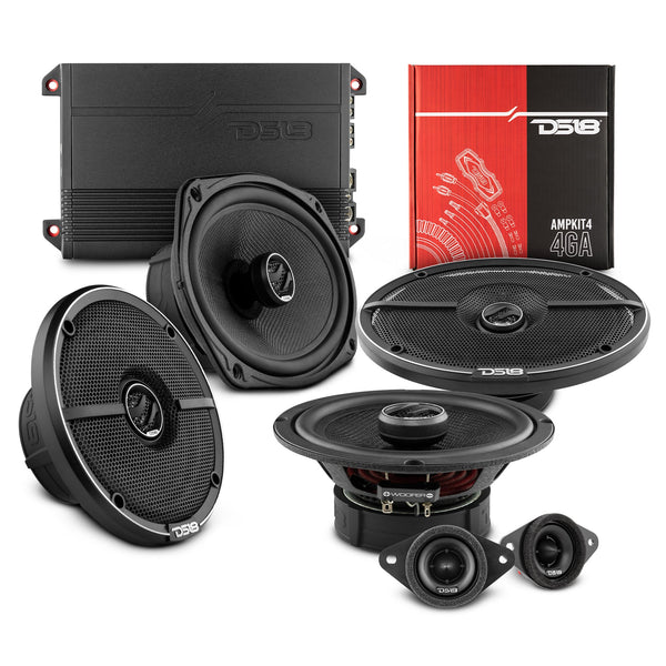 DS18 2005-2021 Toyota Tacoma Double and Access Cab Front and Back Doors Speakers Better Upgrade/Replacement Package 1600 Watts.