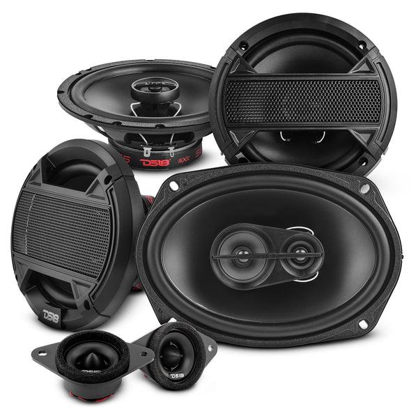 DS18 2005-2021 Toyota Tacoma Double and Access Cab Front and Back Doors Speakers Good Upgrade/Replacement Package.