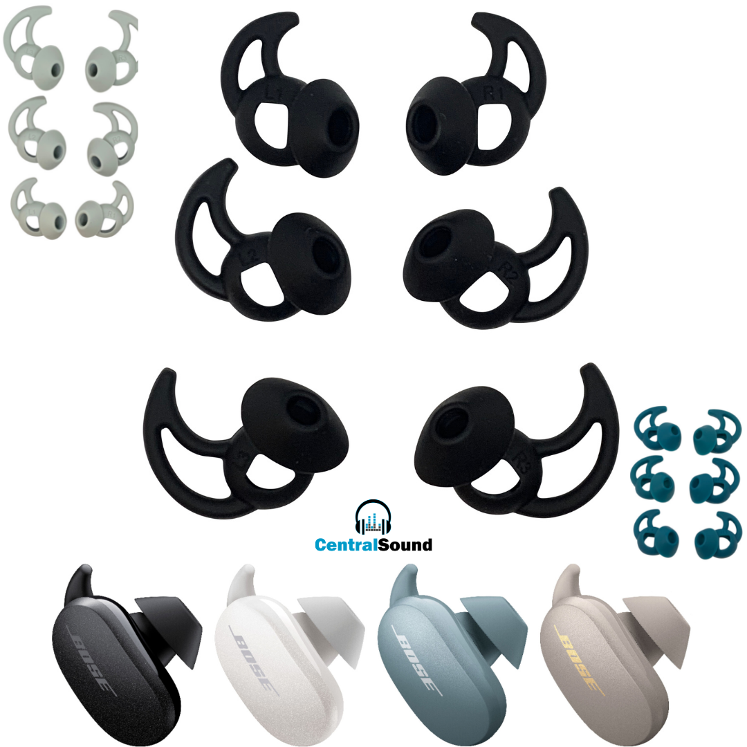 Replacement Ear Buds Tips for Bose QuietComfort Earbuds - Triple Black - product image 1 - Audio Sellerz