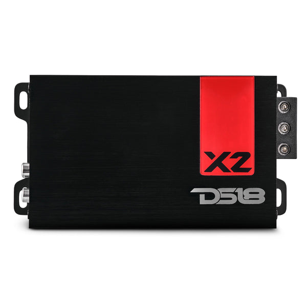 X 2-Channel Ultra Compact Class D Amplifier 2 x 140 Watts Rms @ 4-ohm.