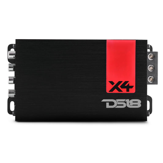 X 4-Channel Ultra Compact Class D Amplifier 4 x 70 Watts Rms @ 4-ohm.