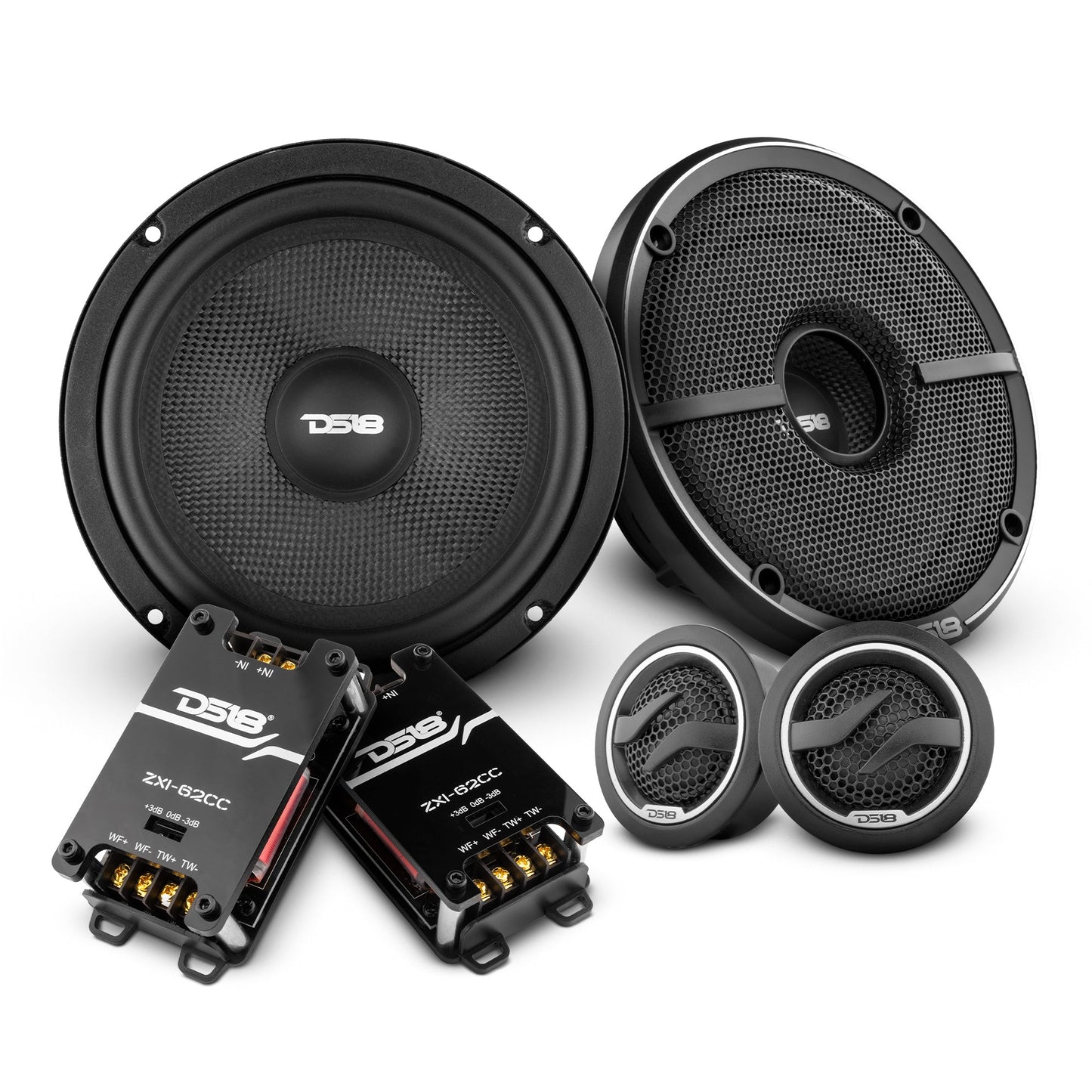 DS18 2006-2020 Honda Civic Front and Back Doors Sedan Speakers Better Upgrade/Replacement Package 1600 Watts.