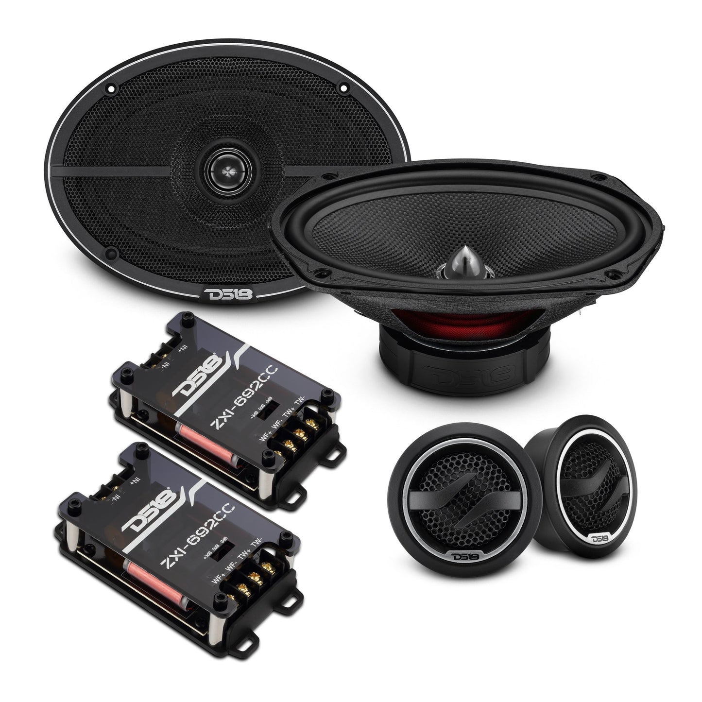 ZXI 6x9” 2-Way Component Speakers with Glass Fiber Cone | 120W RMS 4-Ohm.