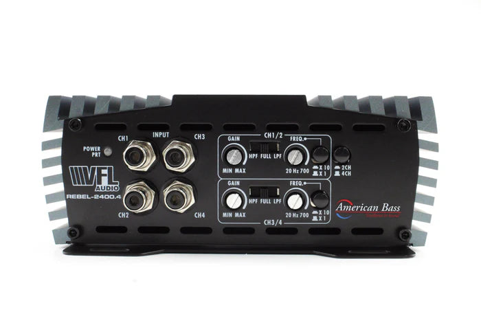 American Bass VFL REBEL 2400.4 4 Channel Amplifier – 2400W Max Class D - Audio Sellerz