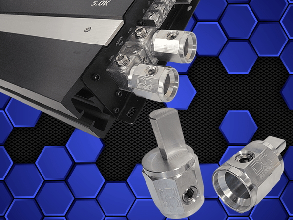 "OCT 2/1 WR" Octo Series 2/0 to 1/0 Wire Reducers for Amplifiers Aluminum.